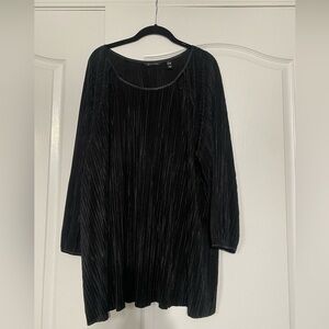 H by Halston Black Pleated Dress Top Women’s Size 3X